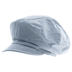 Baker-Boy-Mütze im Jeans-Style Ballon-Mütze Kopfbedeckung Sommer-Cap Schirm-Mütze 4606M K248139 Hell-Blau