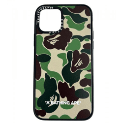 A Bathing Ape Caseify Abc iPhone11 Pro Hülle Unisex Handyhülle im Tarnmuster Grün