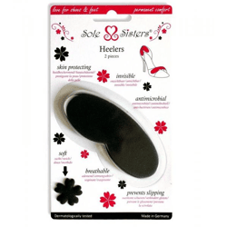 Sole Sister Heelers Stoßdämpfend und atmungsaktiv für High Heels Einlegesohle Schwarz/Grau