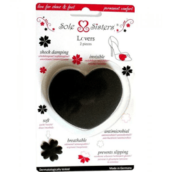 Sole Sister Lovers Stoßdämpfende und atmungsaktive Ballenpolster für High Heels Einlegesohle Schwarz/Grau