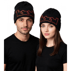 Tool Beanie Rock/Metal-Band mit eingearbeitetem Logo Strick-Mütze Fan-Beanie 9302TL Schwarz