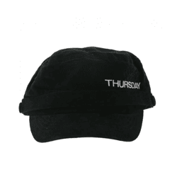 Thursday Unisex Post-Hardcore-Band Baumwoll-Cap im millitärischen Schnitt mit leicht gebogenen Schnitt FC107889THU Schwarz