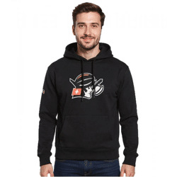 European League Of Football – ELF Helvetic Guards 1 Herren Kapuzenpullover Baumwoll-Sweater Schwarz
