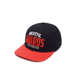 European League Of Football Helvetic Guards Snapback Caps tiefschwarz/tomatenfarben