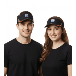 HIGHWAY 430 Unisex Visor-Cap stylische Baumwoll-Cap Sonne-Blende 7241GUY Schwarz