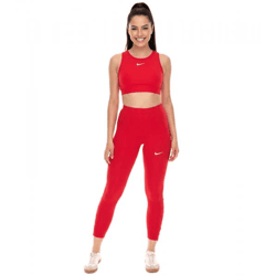 NIKE Sporttight Damen Trainings-Hose mit DRI-FIT-Technologie leichte Sport-Hose atmungsaktive Fußball-Hose Slim-Fit NT0314-657 Rot
