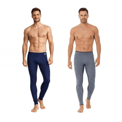 Atmungsaktive TOPTEX PRO Herren Funktions-Hose Leggings lange Unterhose mit OEKO-TEX Standard 100 Arbeits-Unterhose Blau meliert oder Navy