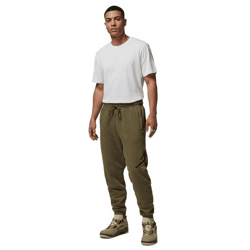NIKE Jordan Essential Fleece Baseline Herren Jogging-Hose mit Jordan-Logo Fleece-Hose Baumwoll-Hose FD7345-222 Oliv-Grün