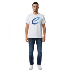 farbenfrohes Formula E Herren T-Shirt Baumwoll-Shirt mit buntem Formula E Logo Sommer-Shirt 701223579 001 Weiß/Blau