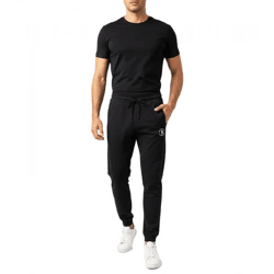 sportliche ON THAT ASS Calvin Herren Jogging-Hose Baumwoll-Sweat-Hose mit Logo und Taschen Jogger Schwarz
