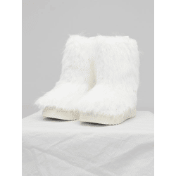 markante Buffalo Damen Boots Weiß