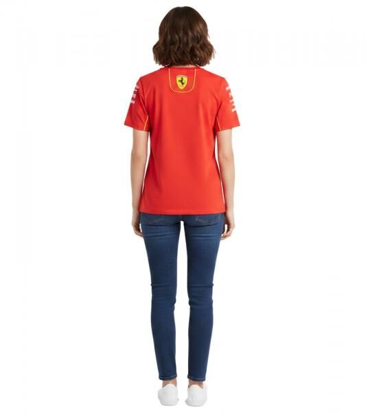 sportliches PUMA X Scuderia Ferrari F1 2024 Team Damen Kurzarm-Shirt Baumwoll-Shirt 701228006 001 Rot