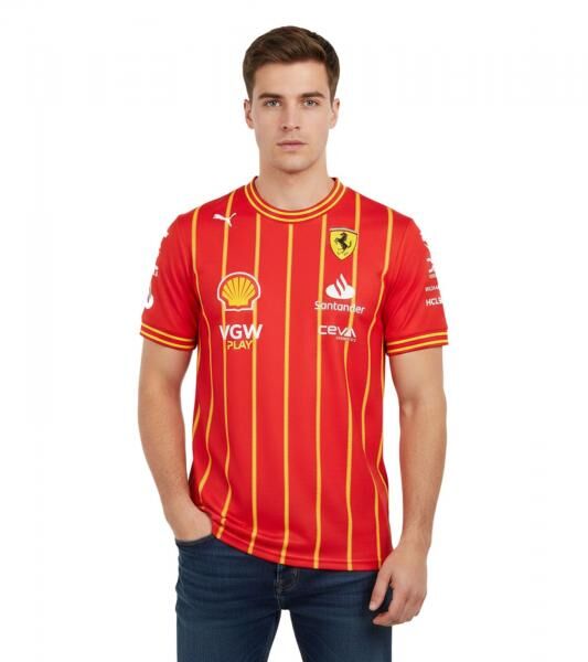 extravagantes PUMA X Scuderia Ferrari F1 2024 Herren Fu&szlig;ball-Shirt Kanadischer GP Trikot 701227995 001 Rot