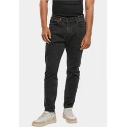 moderne 2Y Premium Herren Jeans Slim Fit Stretch Reißverschluss mit Baumwolle Schwarz
