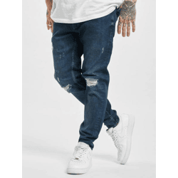 moderne 2Y Premium Herren Jeans Slim Fit Stretch Reißverschluss mit Baumwolle Blau