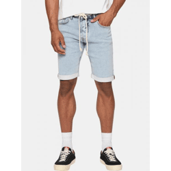 sommerliche 2Y Premium Herren Shorts Slim Fit Stretch mit Baumwolle Blau