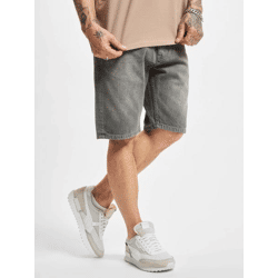 lässige 2Y Premium Herren Shorts Slim Fit Stretch Reißverschluss mit Baumwolle Grau
