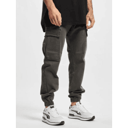 stylische 2Y Premium Herren Jeans Stretch Taschen Rippbündchen mit Baumwolle Grau