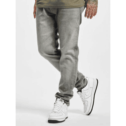 moderne 2Y Premium Herren Jeans Skinny Fit Stretch Reißverschluss mit Baumwolle Grau
