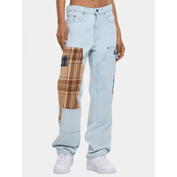 lässige Karl Kani Unisex Jeans Reißverschluss Taschen 270 g/m² mit Baumwolle Blau