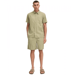 klassische SOLID SDLiam Seersucker Herren Shorts mit Label-Detail Freizeitshorts 21108637-170613 Grün