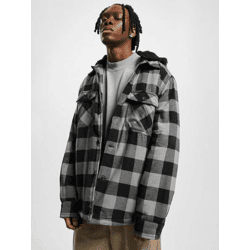 funktionale Brandit Herren Jacke Kordelzug Kapuze mit Baumwolle Grau