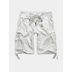 leichte Brandit Herren Shorts Kordelzug Reißverschluss mit Baumwolle Weiß