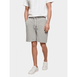 leichte Build Your Brand Herren Shorts Stretch Kordelzug Taschen mit Baumwolle Grau
