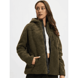 stylische Brandit Damen Jacke Reißverschluss Taschen Khaki