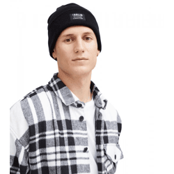 klassische SOLID SDIrwin Herren Beanie aus Synthetik Mütze 21301127-ME-194008 Schwarz