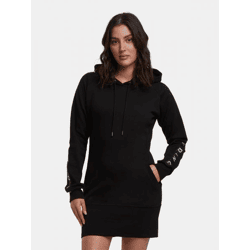 feminines Dangerous DNGRS Damen Kleid Kordelzug Kapuze 280 g/m² mit Baumwolle Schwarz