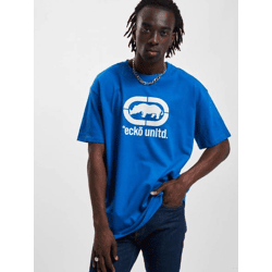 sportliches Ecko Unltd. Herren T-Shirt Oversize 180 g/m² mit Baumwolle Blau
