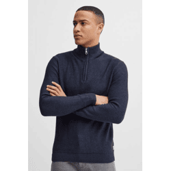 klassischer 11 PROJECT PRTillmann Fine Herren Troyer mit Stehkragen Pullover 21301005-ME-1940101 Blau