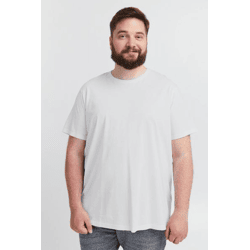 Klassisches SOLID SDBedonno BT Herren T-Shirt Große Größen mit Rundhals 21300883-ME-110601 Weiß