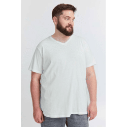 klassisches SOLID SDBedo BT Herren T-Shirt mit V-Ausschnitt Shirt 21300881-ME-110601 Weiß