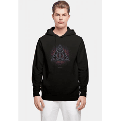 bequemer Absolute Cult Herren Hoodie Rippstrick Kapuze 270 g/m² Schwarz