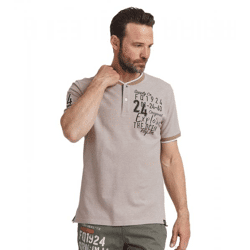 klassisches FQ1924 FQIikay Herren T-Shirt mit Rundhals Shirt 21900187-ME-171113 Braun