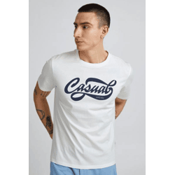 klassisches CASUAL FRIDAY CFThor Herren T-Shirt mit Rundhals Shirt 20504281-114201 Weiß