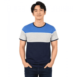 klassisches SOLID SDCody Herren T-Shirt mit Rundhals Shirt 21300032ME-1991 Blau