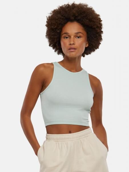 bequemes Urban Classics Damen T-Shirt Stretch 180 g/m&sup2; mit Baumwolle Pastell-Gr&uuml;n