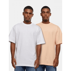 bequemes Urban Classics Herren T-Shirt 180 g/m² mit Baumwolle Beige/Weiß