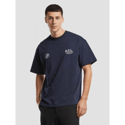lässiges Another Cotton Lab Herren T-Shirt mit Baumwolle Blau