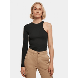 modisches URBAN CLASSICS Damen Kleid Stretch Slim Fit 180 g/m² mit Baumwolle Schwarz