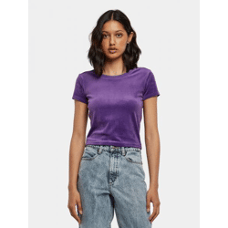 lässiges URBAN CLASSICS Damen T-Shirt Stretch Slim Fit 270 g/m² Violett