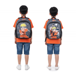 VADOBAG Kinder Rucksack im Naruto-Design Tages-Rucksack Kindergarten-Rucksack 7L 135-406 Grau/Schwarz