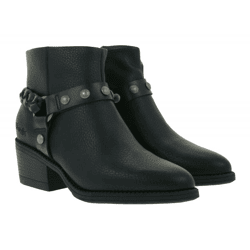 Modische Damen Blowfish Stiefelette gefütterte Winter-Schuhe Boots J1723S 1001 Schwarz