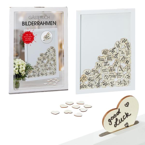 Bilderrahmen "G&auml;stebuch Herz", ca.42cmH