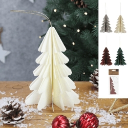 Hänger Weihnachtsbaum Honeycomb, 4/s, ca. 15cmH