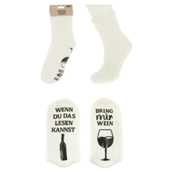 Kuschelsocken Sprüche, ABS, weiß