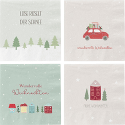 Servietten, XMAS, 4/s, 20er Pack